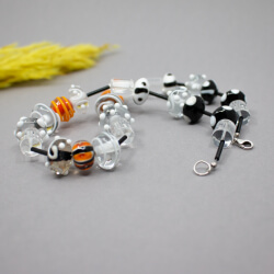 Kette aus Murano-Glas Art & 925er Schließe - Ethno Detail