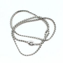 Kette Fossil Steel ohne Verschluss Front