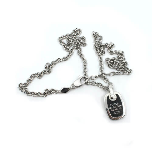 Kette mit Anhänger Fossil Steel Front