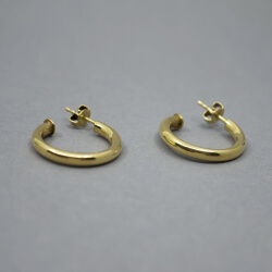 goldene Vintage Creolen, Doublè Bild 3 Kreolen vergoldet Double Detail