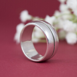 massiver 925 Sterlingsilber Herren Ring, Gr. 69