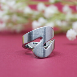 Mattierter Edelstahl Ring von FOSSIL, Gr. 54 Mattierte Fossil Ring