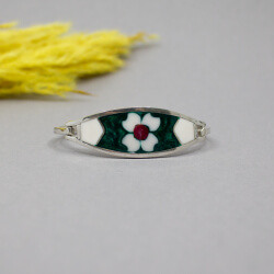 Mexico Alpaca Silber Armband mit Emaillie