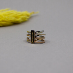 Michael Kors Brilliance Ring Tricolor Gr. 54 Michael Kors Ring Tricolore Frontansicht