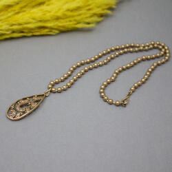 goldene vintage Halskette von Monet - Paisleymuster Monet goldene Halskette