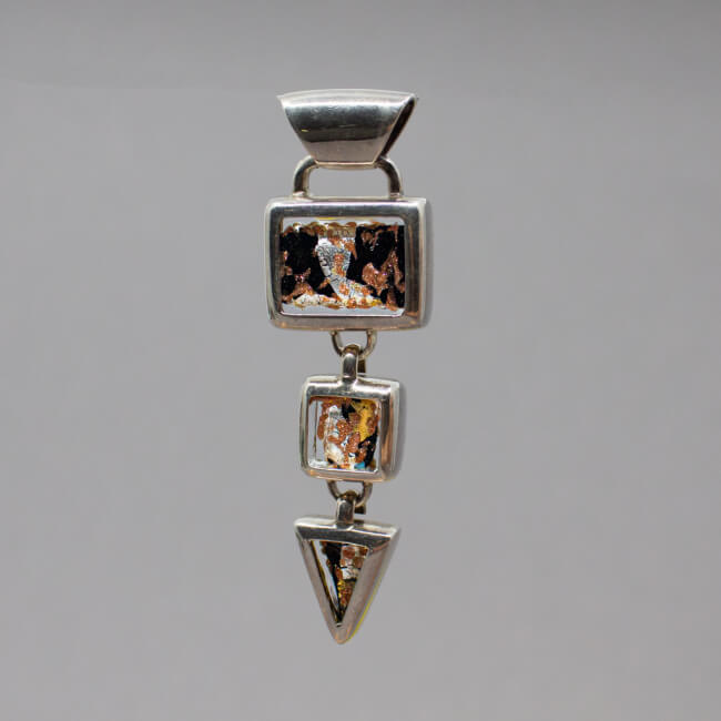 Murano Glas 925er Anhaenger Front