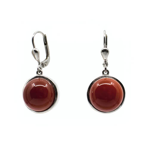 Ohrringe 925 Silber Karneol Front