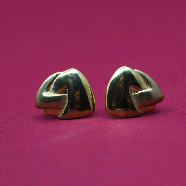 Ohrstecker 333 Gold Dreiecke Ansicht
