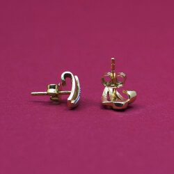 Ohrstecker 333 Gold Zirkonia Hinten 