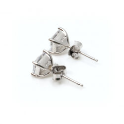 Ohrstecker 925 Silber mit Zirkonia hinten