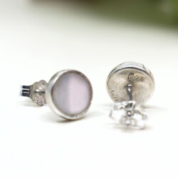Ohrstecker 925 Silber Perlmutt Hinten