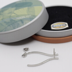 Ohrstecker Fossil Steel Hinten