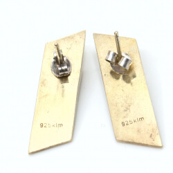 Ohrstecker kim 925 Silber vergoldet Hinten
