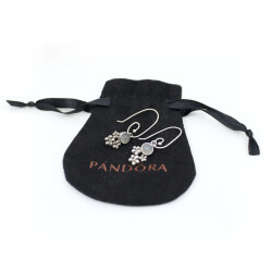 Pandora florale Ohrhänger 925 Silber mit Mondstein Pandora 925 Silber Ohrringe Verpackung