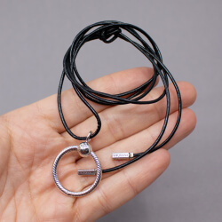 Pandora 925er Carrier & Pandora Lederband - Neuware Groesse