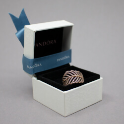 Pandora Ring 'Leicht wie eine Feder' 925 Silber OVP Pandora 925er Ring rosé Feder