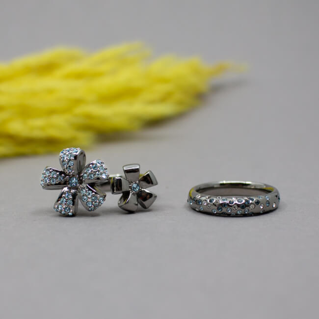 Pierre Lang anthrazitfarbenes Paar Ring