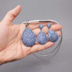 Pierre Lang anthrazitfarbendes Set mit lila Glitter Farbe