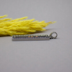 Eleganter Pierre Lang Anhänger in Schwarz u. Orange Bild 4 Pierre Lang geschwaerzter Anhaenger seite