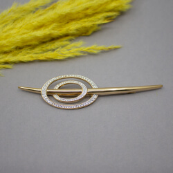 goldene Brosche von Pierre Lang, elegant & zeitlos Pierre Lang goldene Brosche