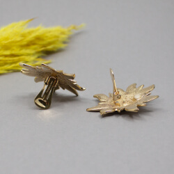 Pierre Lang goldene Ohrclips 'Sonne' Rueckseite