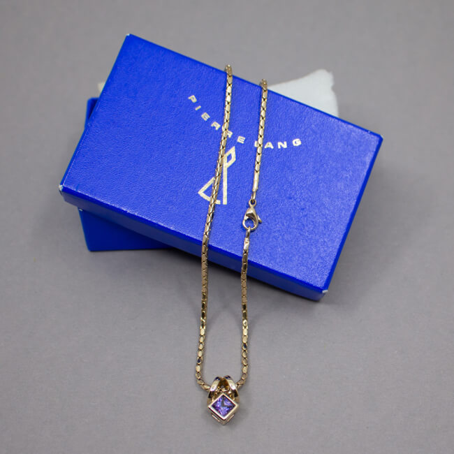 Pierre Lang goldene Kette 'Cube'