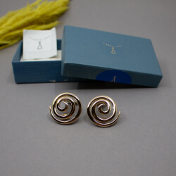 Pierre Lang goldene Ohrclips 'Spirale' inkl. OVP Pierre Lang goldene Ohrclips Spirale