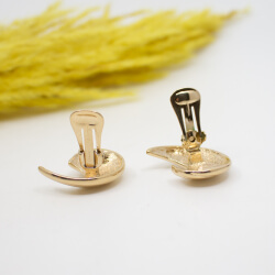 Pierre Lang goldene Ohrclips 'Welle' Rueckseite