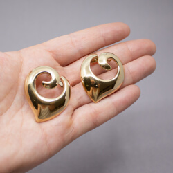 Pierre Lang goldene Ohrringe 'Spirale'