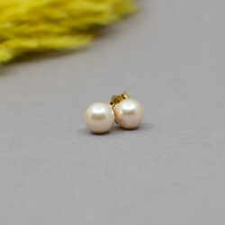 Pierre Lang Unisex cremefarbenen Perlen Ohrstecker Pierre Lang goldene Perlen Ohrstecker