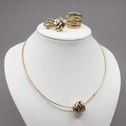 Pierre Lang goldenes Schmuckset 'Cosmopolitan' Pierre Lang goldenes Spiral Set Detail