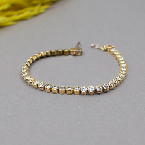 Pierre Lang goldenes Tennis-Armband