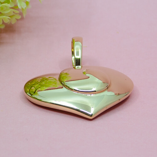 Pierre Lang goldene Brosche/Anh&auml;nger 'Herz' Front