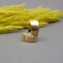 Pierre Lang zeitlose Creolen mit Echtgoldveredelung Pierre Lang mattierte Klapp-Creolen
