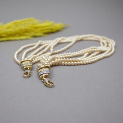 Pierre Lang Perlen-Kette mit Schmuck-Schliesse Detail
