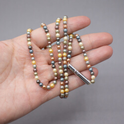 Pierre Lang exquisite Multicolor Perlenkette 70 cm Bild 3 Pierre Lang Perlenkette Silbern Groesse