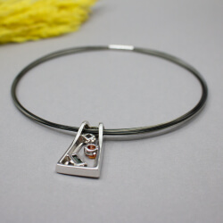 Pierre Lang rhodinierte Halskette, Rueckseite