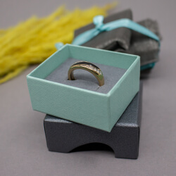 Pierre Lang, goldener Ring + OVP, Gr. 53 goldener Pierre Lang Ring, Box