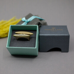 Pierre Lang - goldener Solitär Ring + OVP, Gr. 54 Pierre Lang Ring Solitär