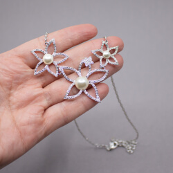 Pierre Lang silberne Kette 'Snow White' Groesse