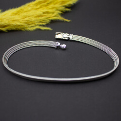 Pierre Lang silberne Magnet-Kette Verschluss