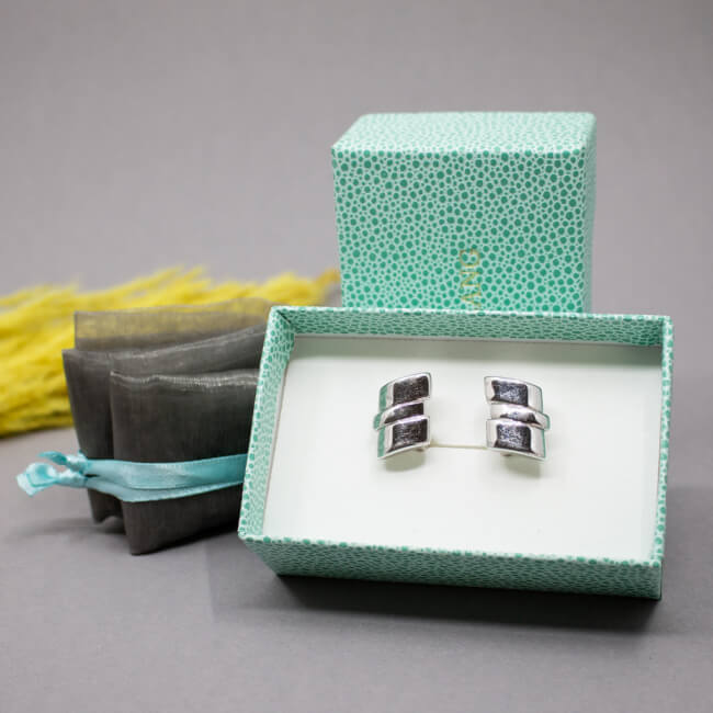 Silberne Ohrclips von Pierre Lang, inkl. OVP Bild 1