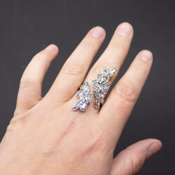 Pierre Lang silberne Ohrringe mit Ring Tragebeispiel
