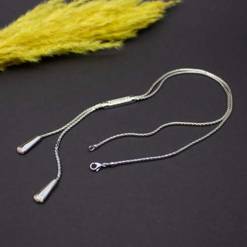 Pierre Lang silberne Y-Kette 
