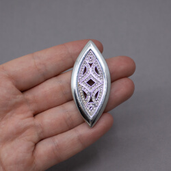 Pierre Lang silberner Anhänger in Navetteform Bild 3 Pierre Lang silberner Anhaenger Groesse