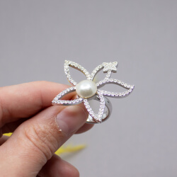 Pierre Lang silberner Ring 'Snow White' Front