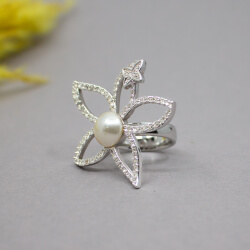 Pierre Lang silberner Ring 'Snow White' Seite