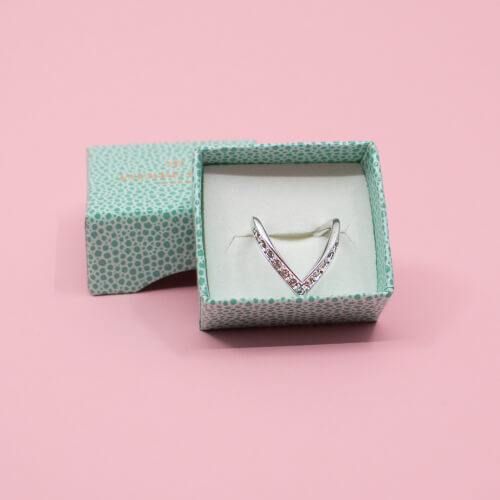 Pierre Lang silberner Ring 'V' Front