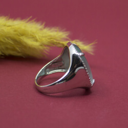 Leuchtender Aqua Chalcedon 925 Sterlingsilber Gr.58 Bild 3 Ring 925 Silber Chrysopras Zirkonia Seite