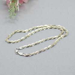 925er geflügelte Anker-Kette, 44 cm Scheibenkette 925 Silber